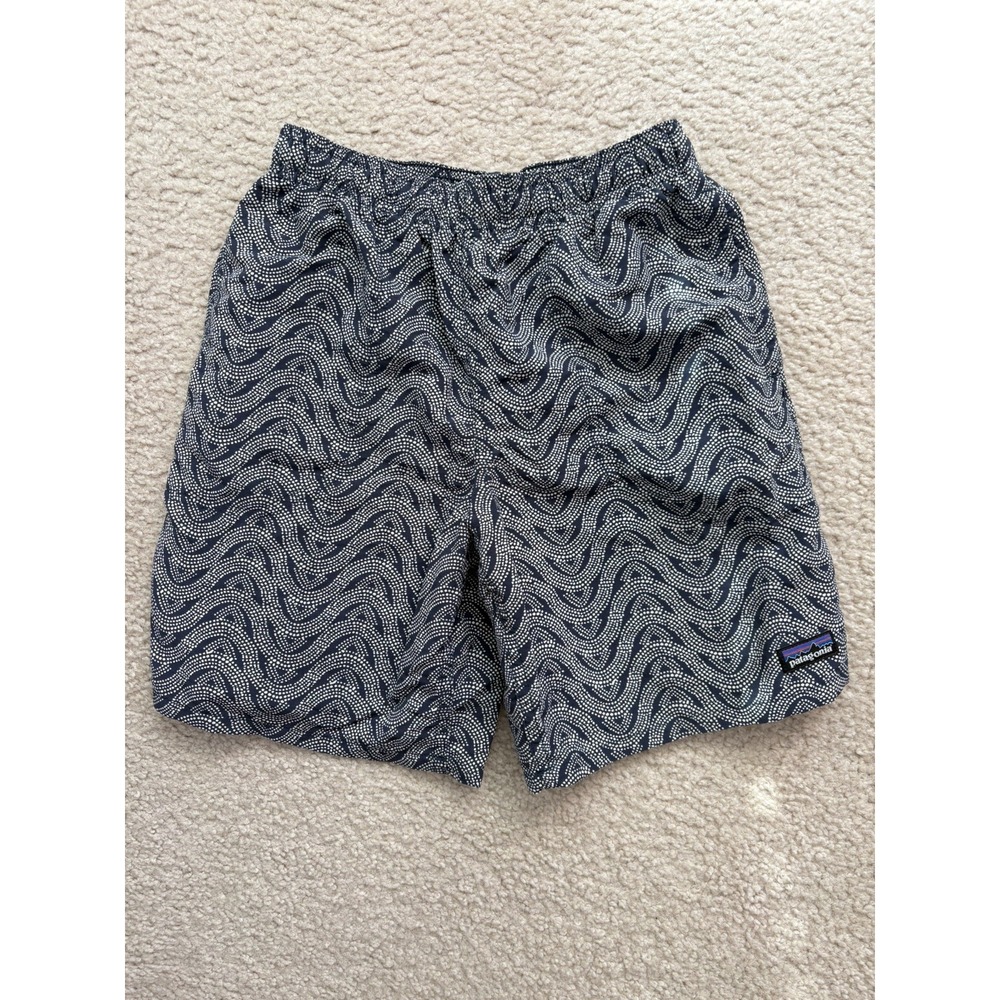 Patagonia Boys Baggies Swim Shorts Trunks Bluff River: New Navy Medium